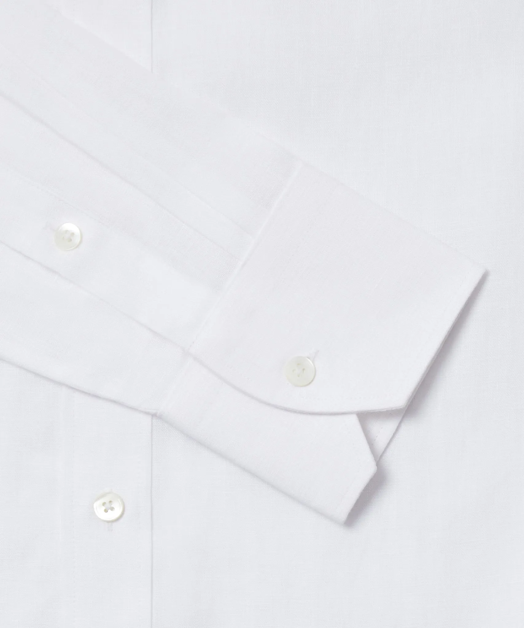 White Slim Fit Essential Linen Formal Shirt sold by Thomas Pink product image thumbnail 2