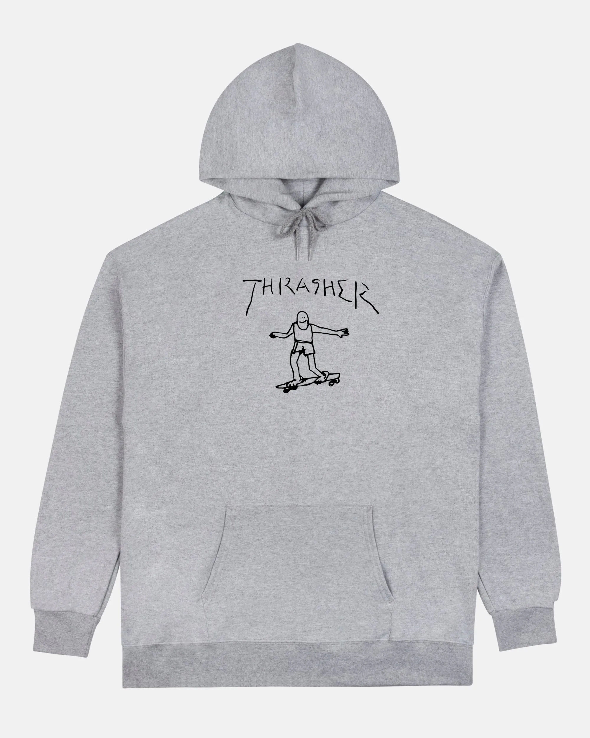 GONZ - HOODIE - GREY / BLACK sold by Thrasher