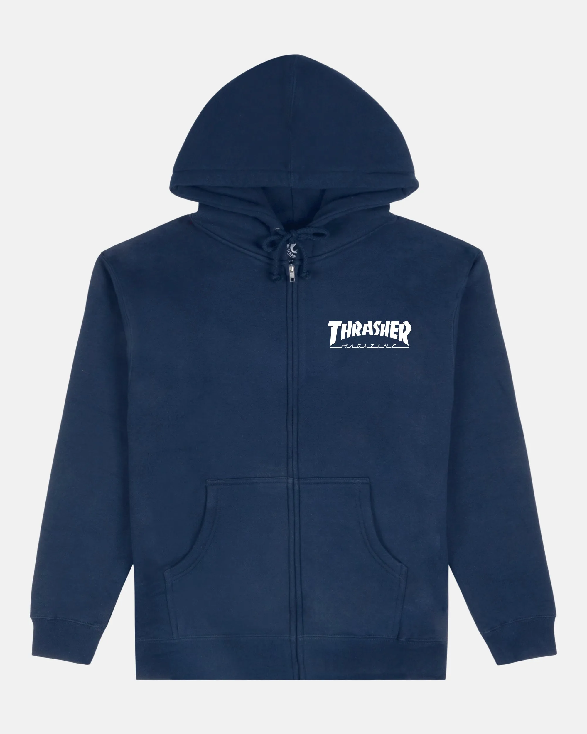 MAG LOGO - ZIP UP HOODIE - NAVY sold by Thrasher