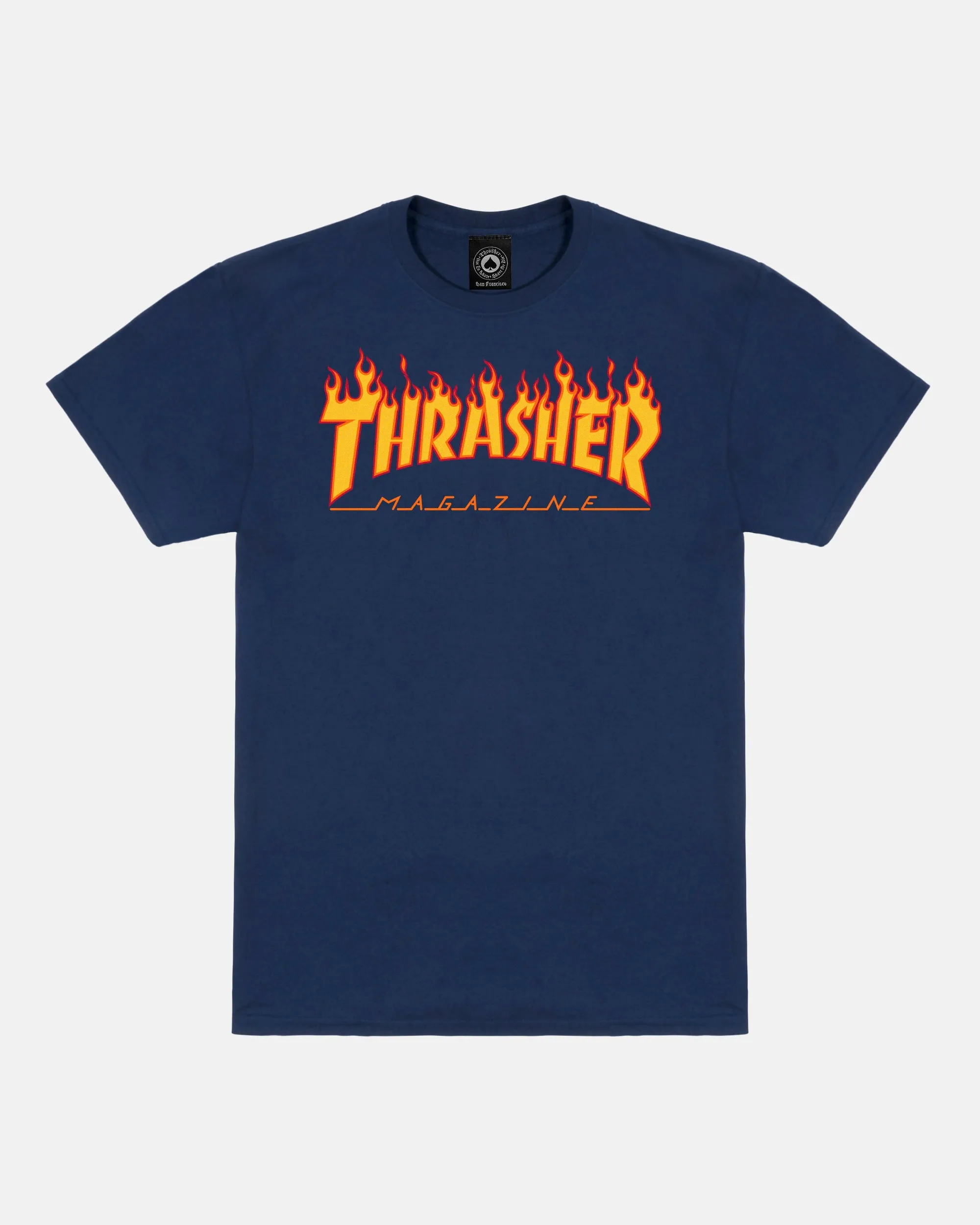 FLAME - TSHIRT - NAVY sold by Thrasher