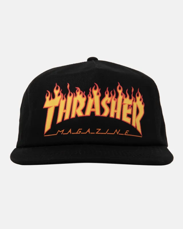 PRINTED FLAME - SNAPBACK - BLACK sold by Thrasher
