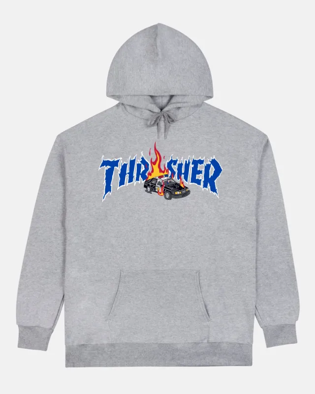 COP CAR - HOODIE - GREY sold by Thrasher