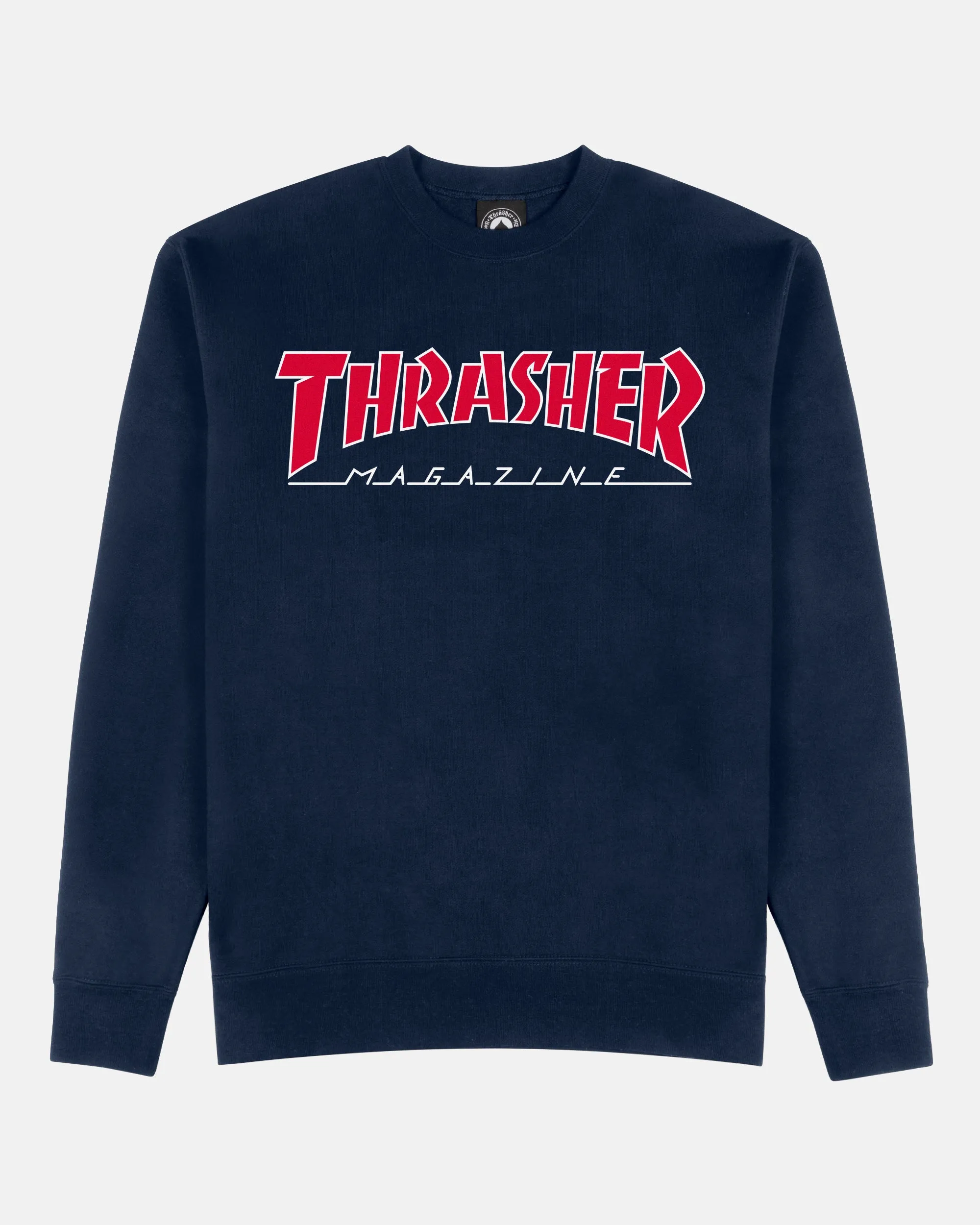 OUTLINED - CREWNECK - NAVY sold by Thrasher