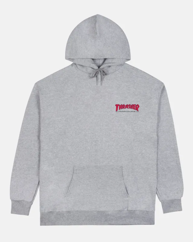 LITTLE OUTLINE - HOODIE - GREY sold by Thrasher
