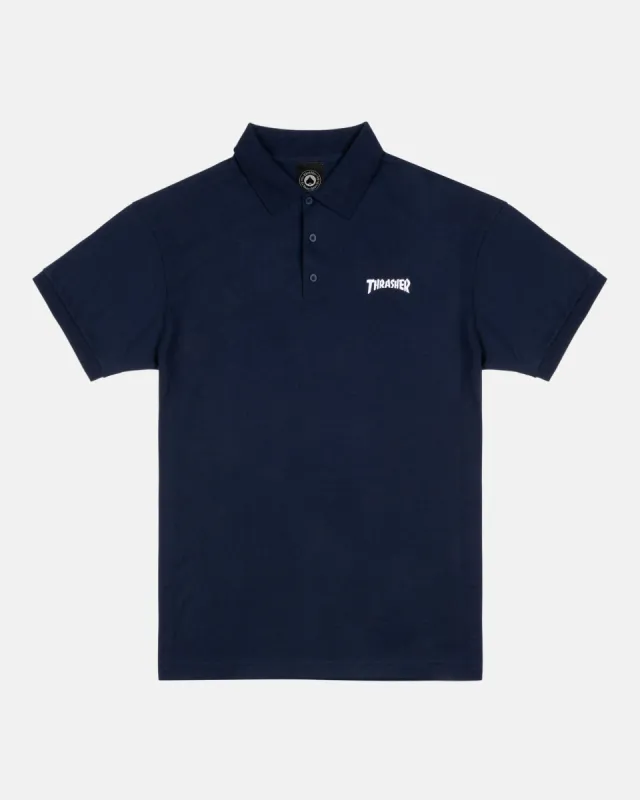 THRASHER - POLO - NAVY made by Thrasher