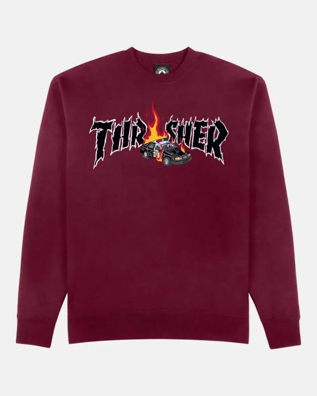 COP CAR - CREWNECK - MAROON sold by Thrasher