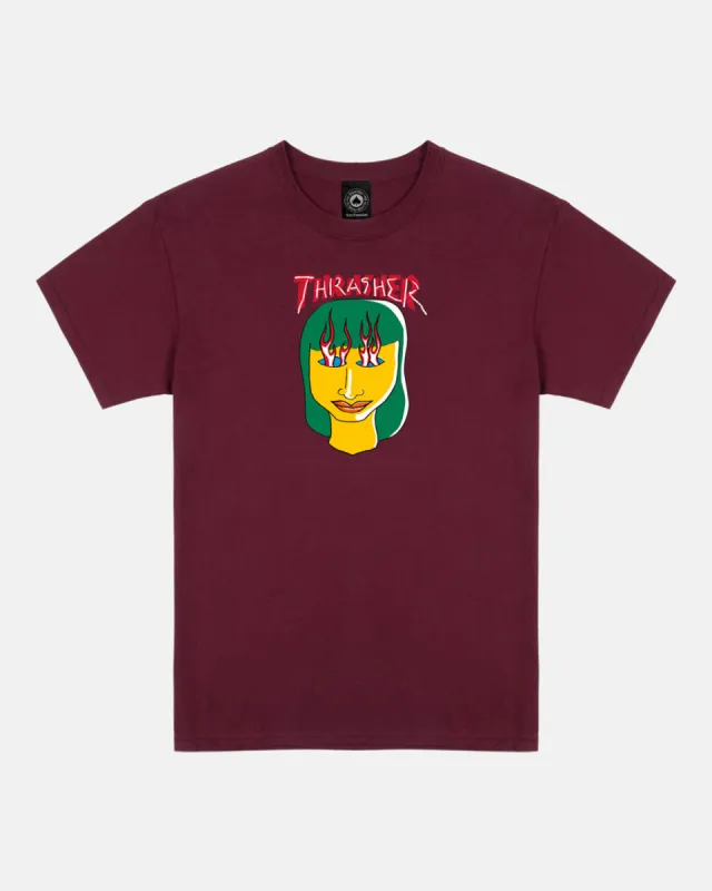 TALK SHIT BY GONZ - T-SHIRT - MAROON sold by Thrasher
