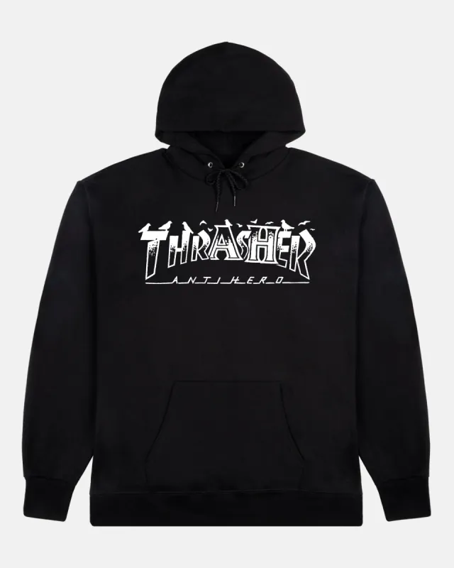 PIGEON MAG - HOODIE - BLACK sold by Thrasher
