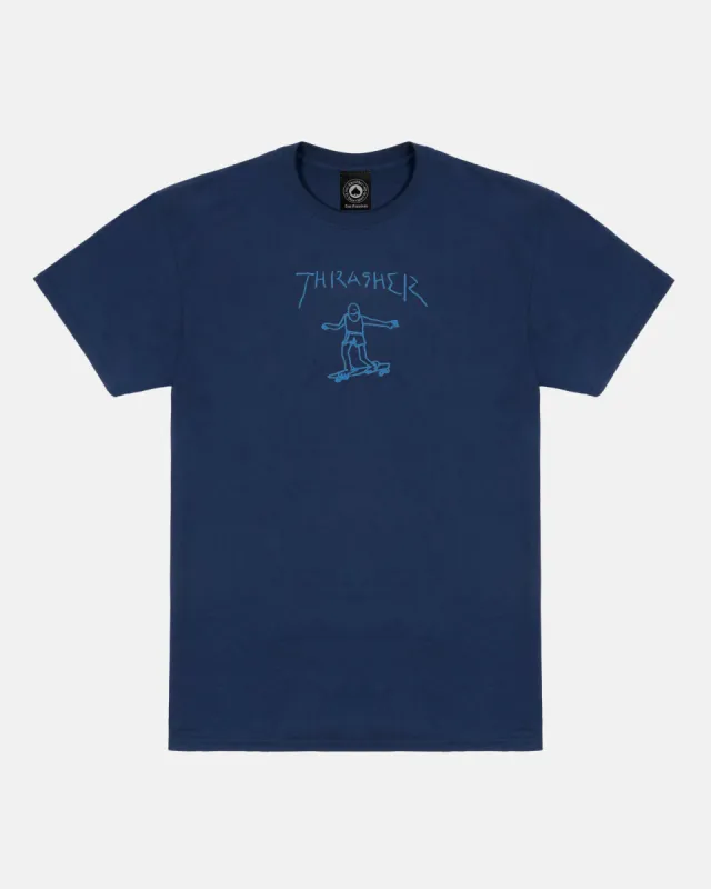 GONZ - TSHIRT - NAVY / BLUE sold by Thrasher