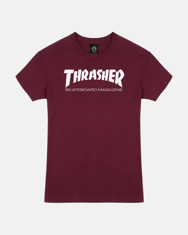 SKATE MAG - WOMENS TSHIRT - MAROON sold by Thrasher
