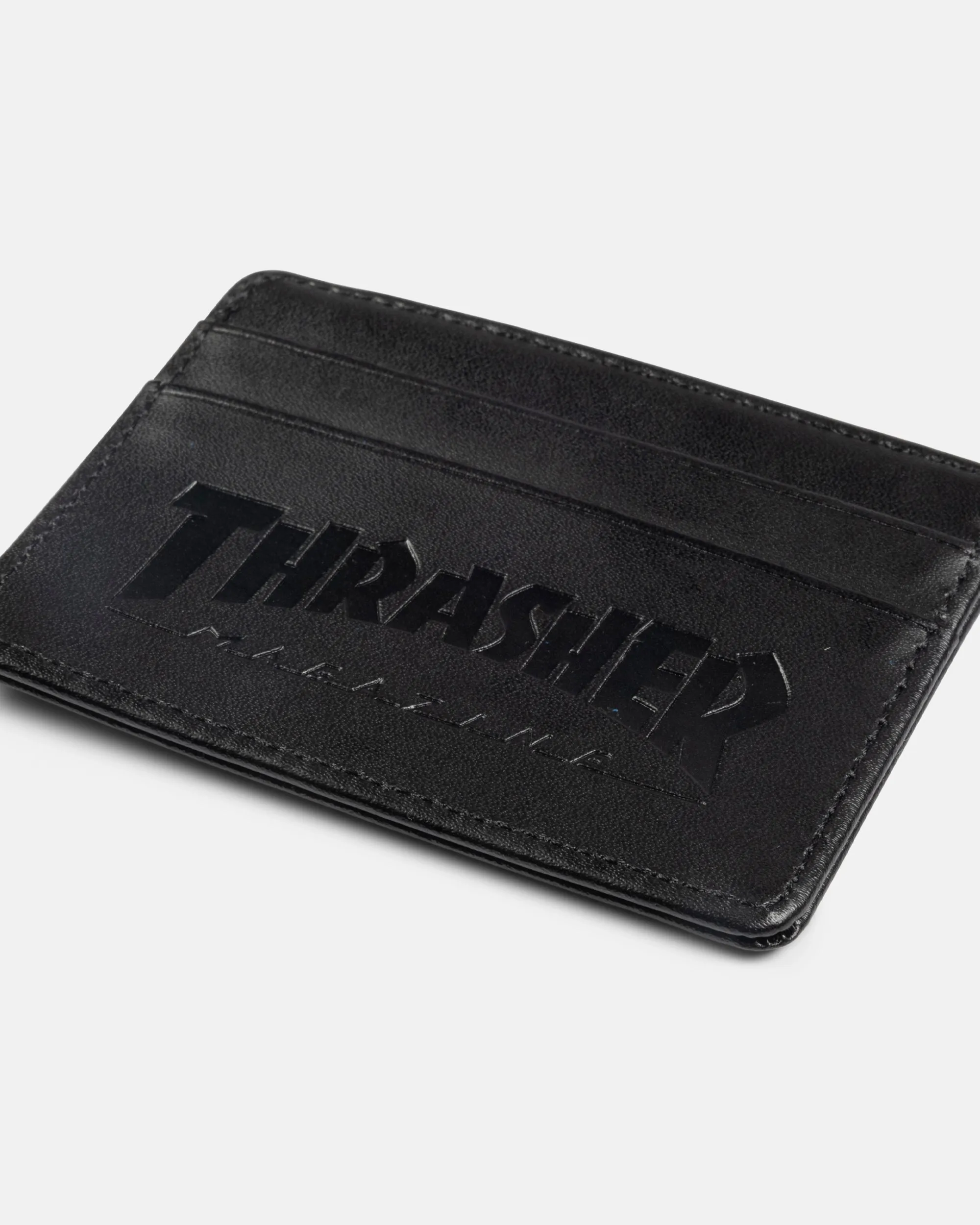 THRASHER - LEATHER CARD WALLET - BLACK sold by Thrasher product image thumbnail 4