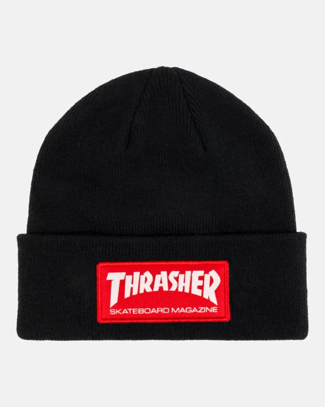 SKATE MAG PATCH - BEANIE - BLACK sold by Thrasher