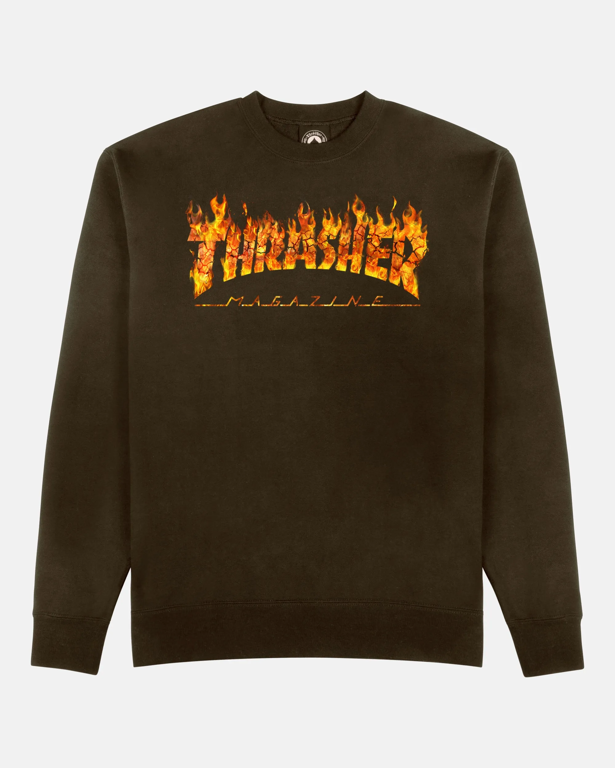 INFERNO - CREWNECK - DARK CHOCOLATE sold by Thrasher