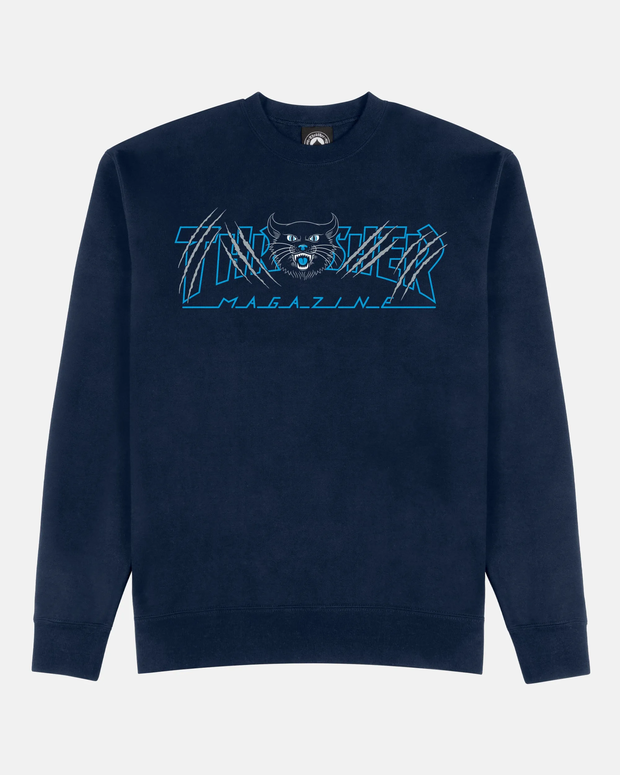 GATO - CREWNECK - NAVY BLUE sold by Thrasher