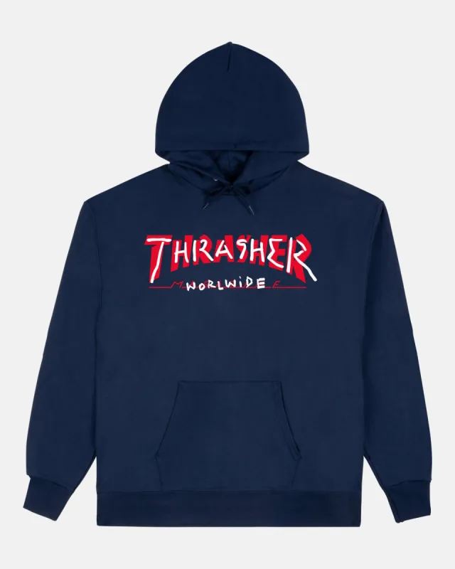 TRADEMARK - HOODIE - NAVY sold by Thrasher