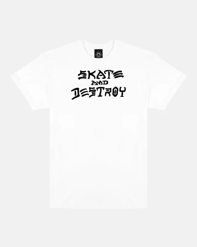 SKATE AND DESTROY - TSHIRT - WHITE sold by Thrasher