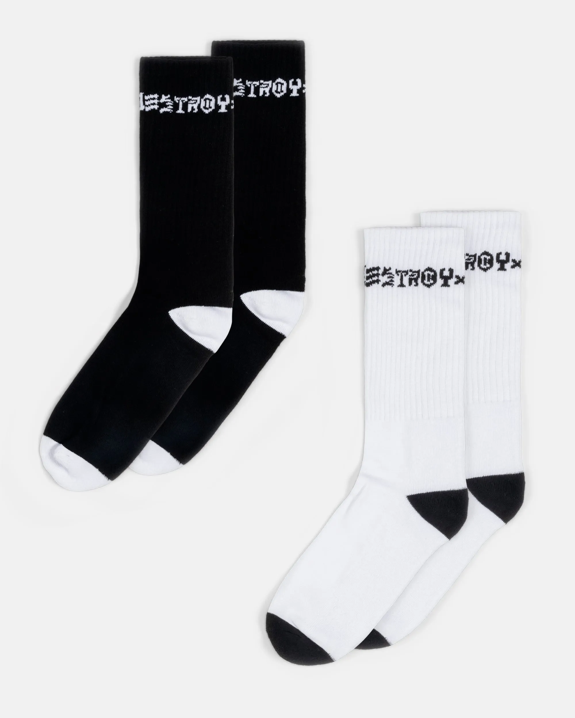 SAD - SOCKS 2 PACK - BLACK / WHITE sold by Thrasher