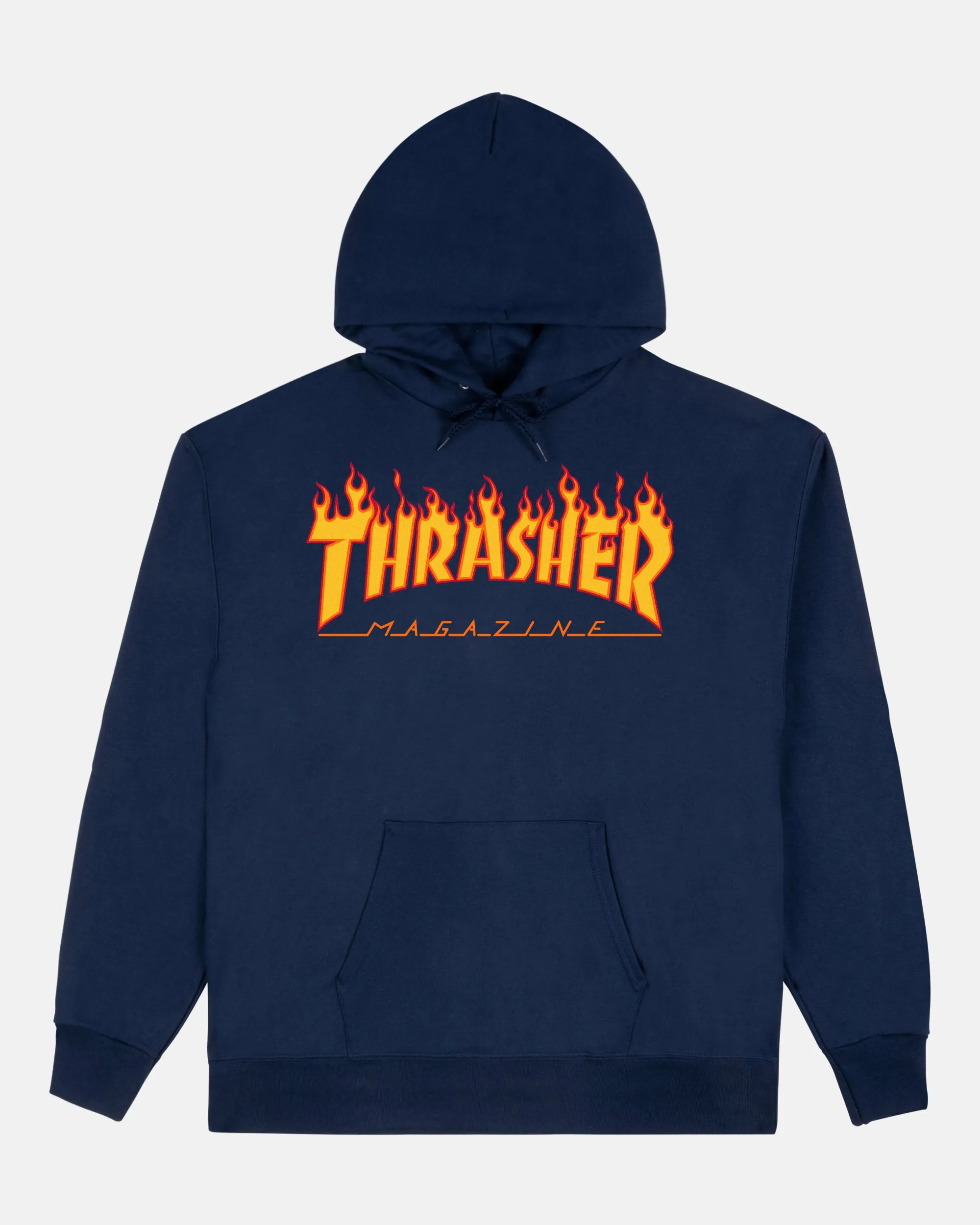 FLAME - HOODIE - NAVY sold by Thrasher