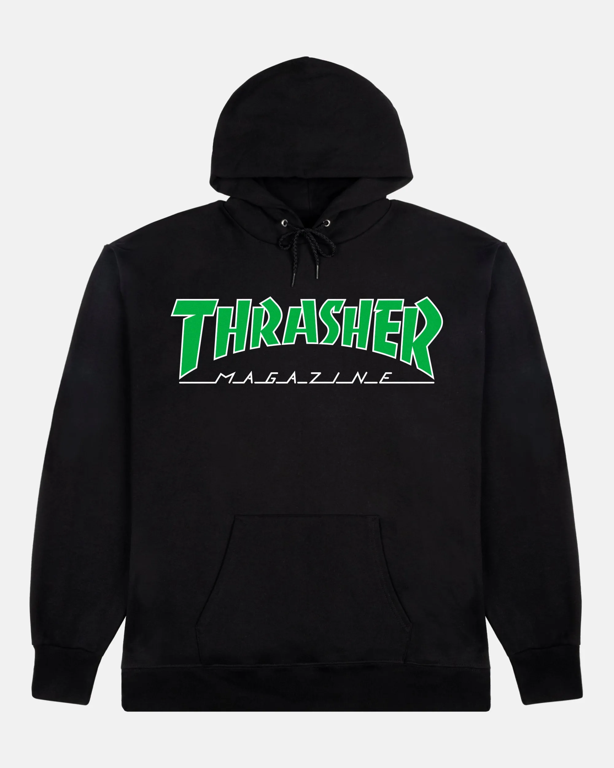 OUTLINED - HOODIE - BLACK / GREEN sold by Thrasher