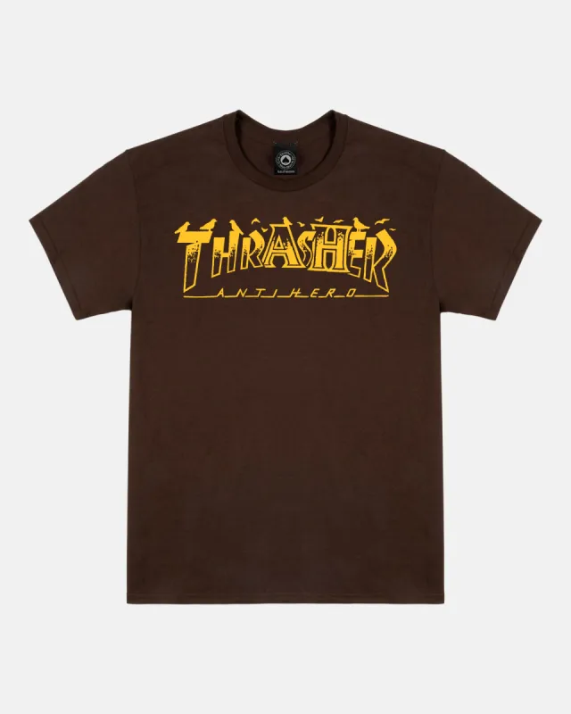 PIGEON MAG - TSHIRT - DARK CHOCOLATE sold by Thrasher