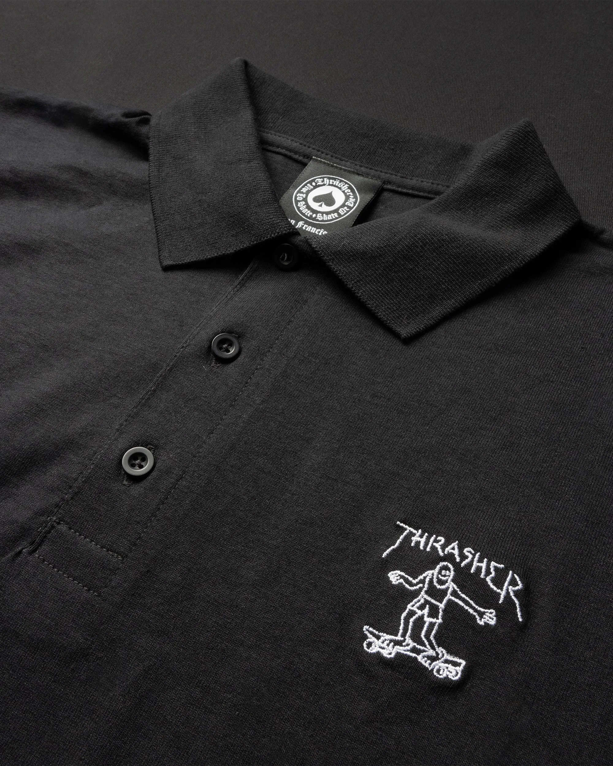 LITTLE GONZ EMBROIDERED - POLO - BLACK sold by Thrasher product image thumbnail 2