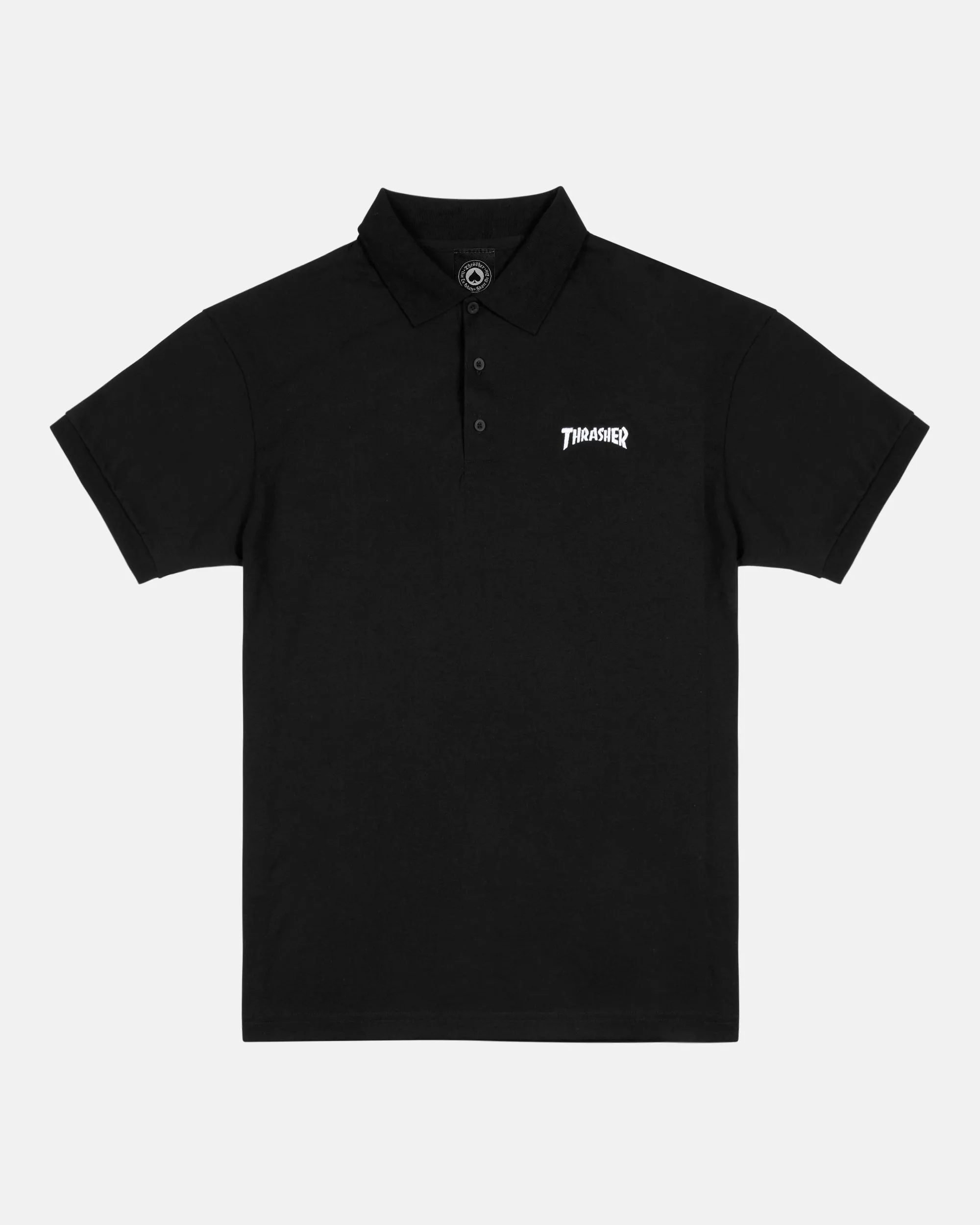 THRASHER - POLO - BLACK sold by Thrasher