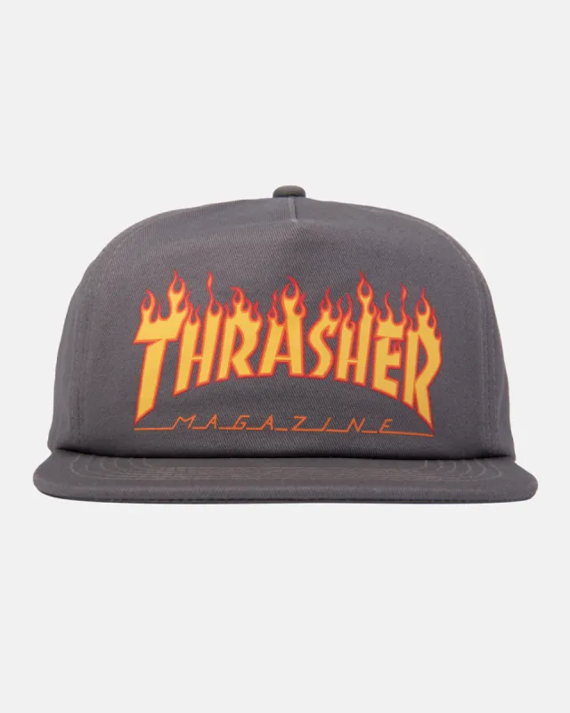 PRINTED FLAME - SNAPBACK - GREY sold by Thrasher