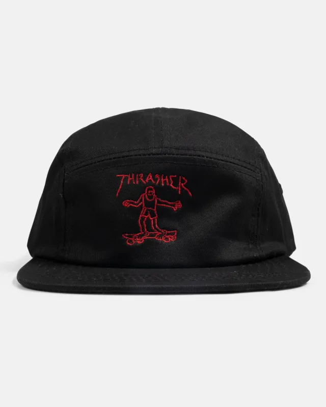GONZ - 5 PANEL HAT - BLACK sold by Thrasher