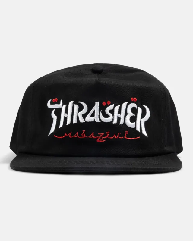 CALLIGRAPHY - SNAPBACK - BLACK sold by Thrasher