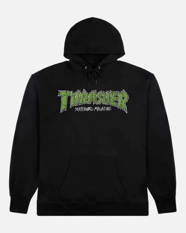 BRICK - HOODIE - BLACK sold by Thrasher