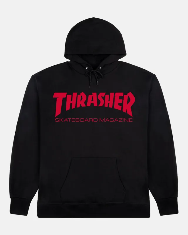 SKATE MAG - HOODIE - BLACK / RED made by Thrasher