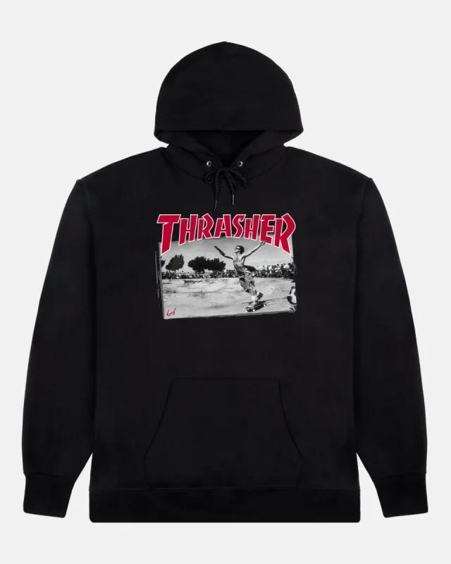 パーカー・フーディ THRASHER Golden Gate Glitched Hoodie Navy TR2403HD13NA GOLDEN GATE - HOODIE - NAVY | Parallel