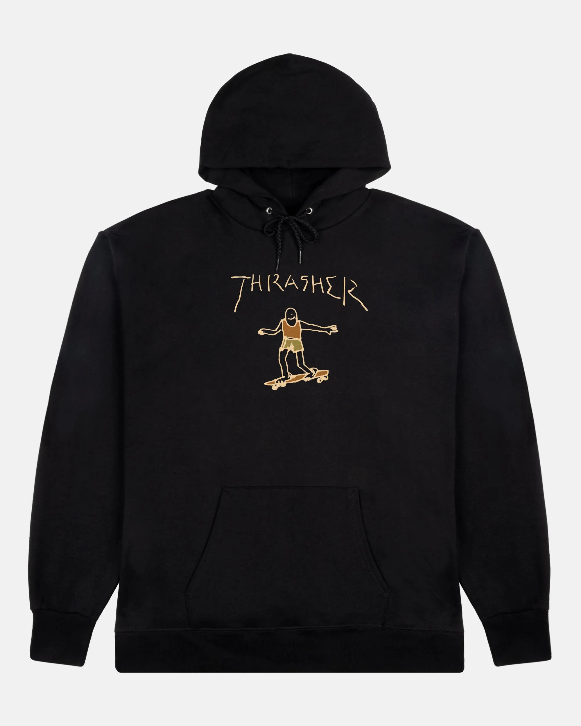 GONZ - HOODIE - BLACK / BROWN sold by Thrasher