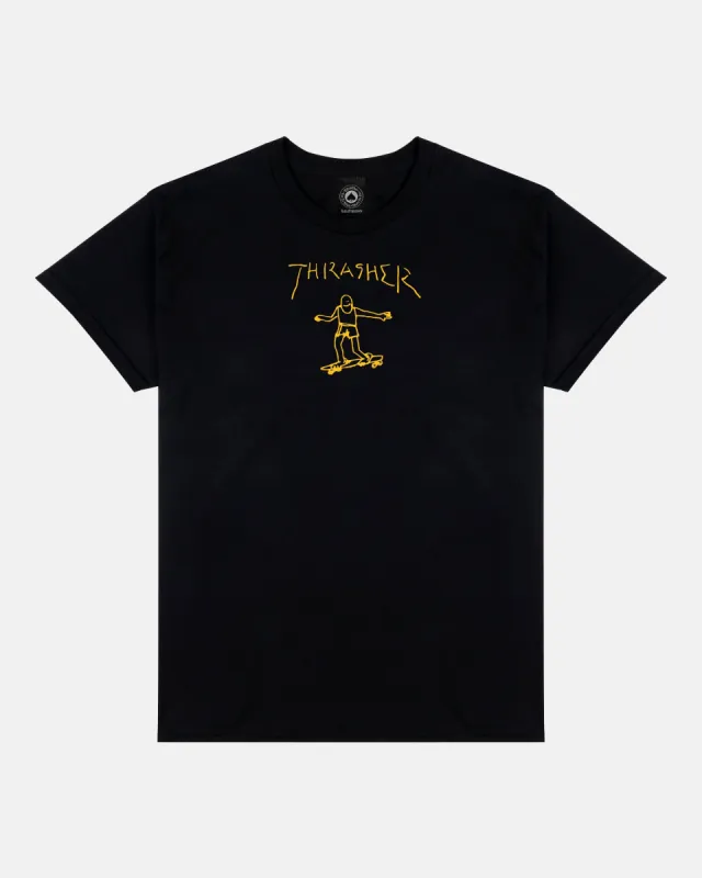 GONZ - TSHIRT - BLACK / YELLOW sold by Thrasher