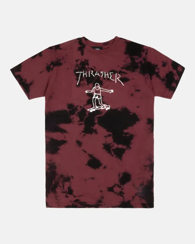 GONZ - WOMENS TSHIRT - TIE DYE BURGUNDY sold by Thrasher