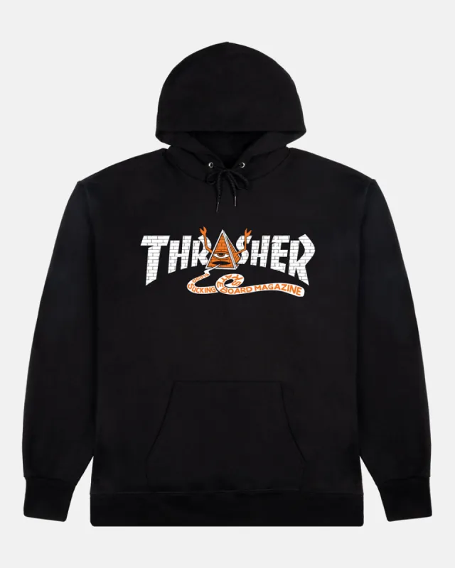 THRASHER X TOY MACHINE - PYRAMID - HOODIE - BLACK sold by Thrasher