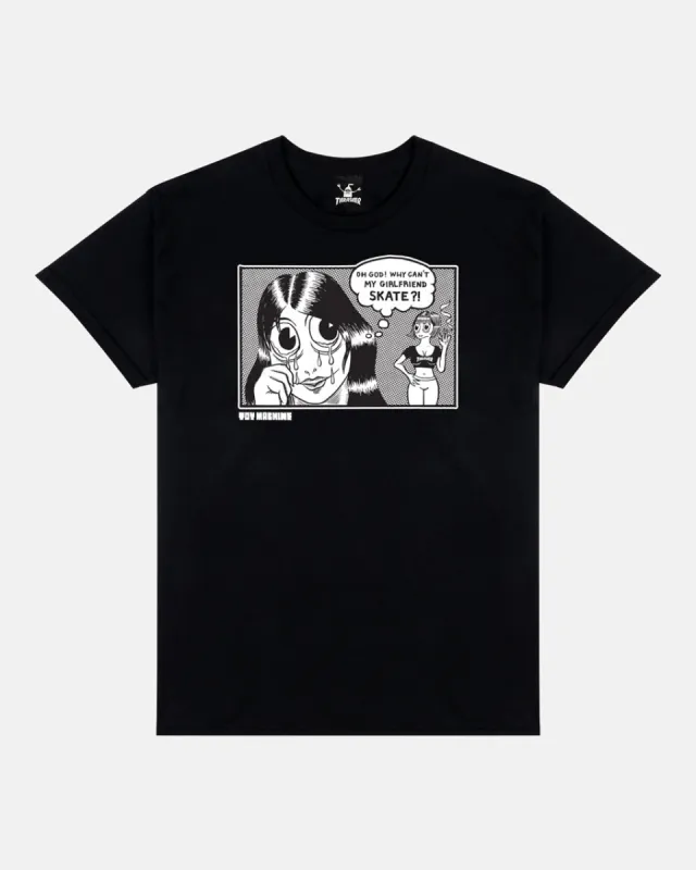 THRASHER X TOY MACHINE - GIRLFRIEND - T-SHIRT - BLACK sold by Thrasher