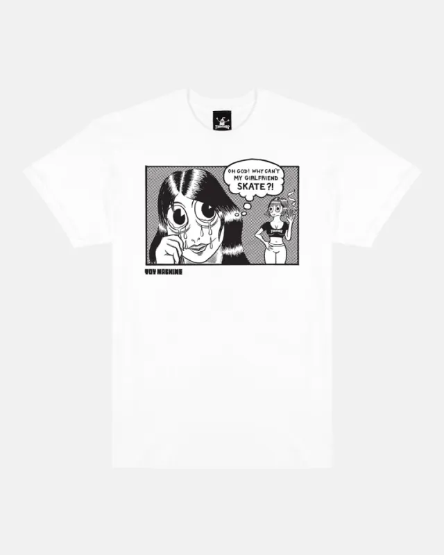 THRASHER X TOY MACHINE - GIRLFRIEND - T-SHIRT - WHITE sold by Thrasher
