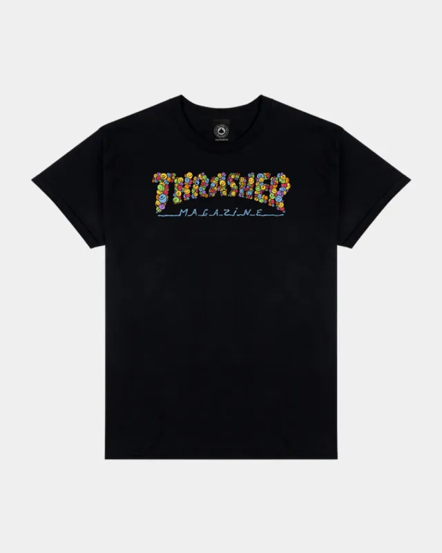 SMILE BY SPANKY - T-SHIRT - BLACK made by Thrasher