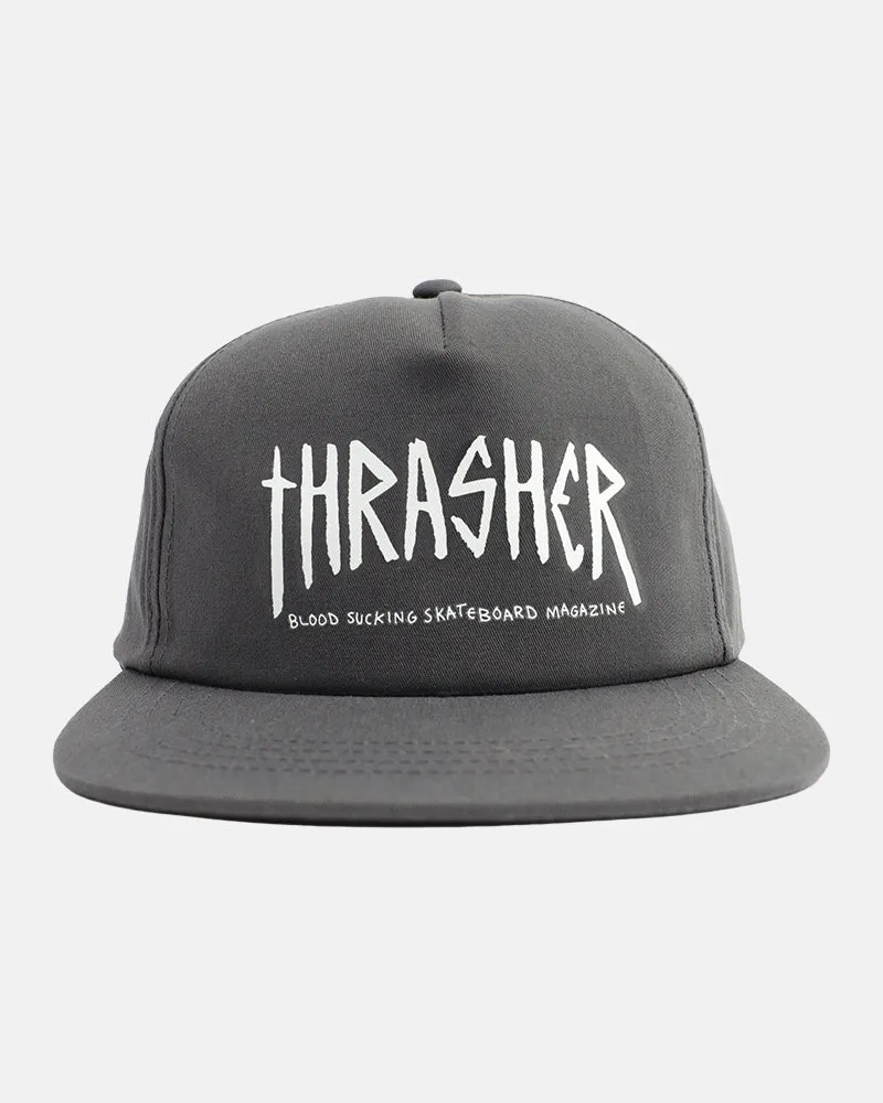 THRASHER X TOY MACHINE - SCRATCH - SNAPBACK - CHARCOAL sold by Thrasher