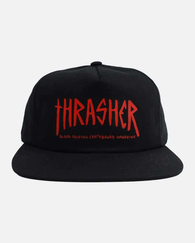 THRASHER X TOY MACHINE - SCRATCH - SNAPBACK - BLACK sold by Thrasher