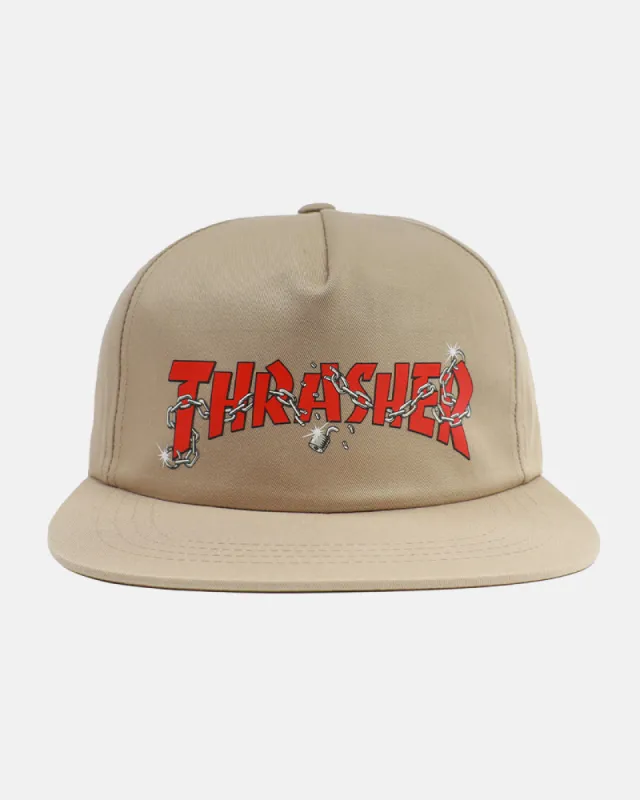 CHAINS BY DANIEL SHEPARD - SNAPBACK - KHAKI sold by Thrasher