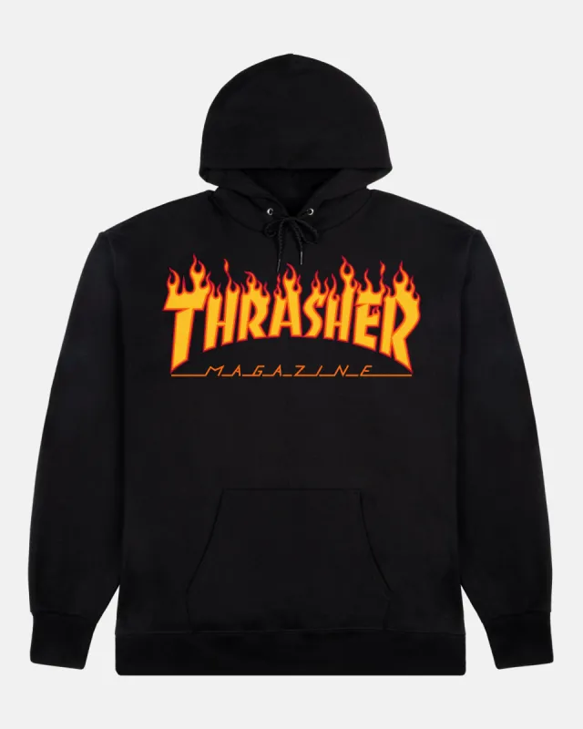 FLAME - YOUTH HOODIE - BLACK sold by Thrasher