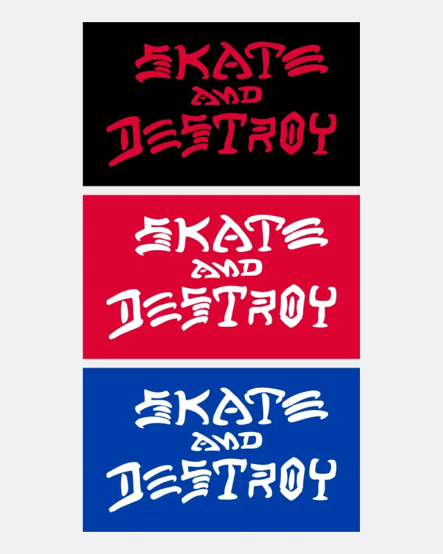 Skate and Destroy (Small) Sticker - 25 Pack sold by Thrasher