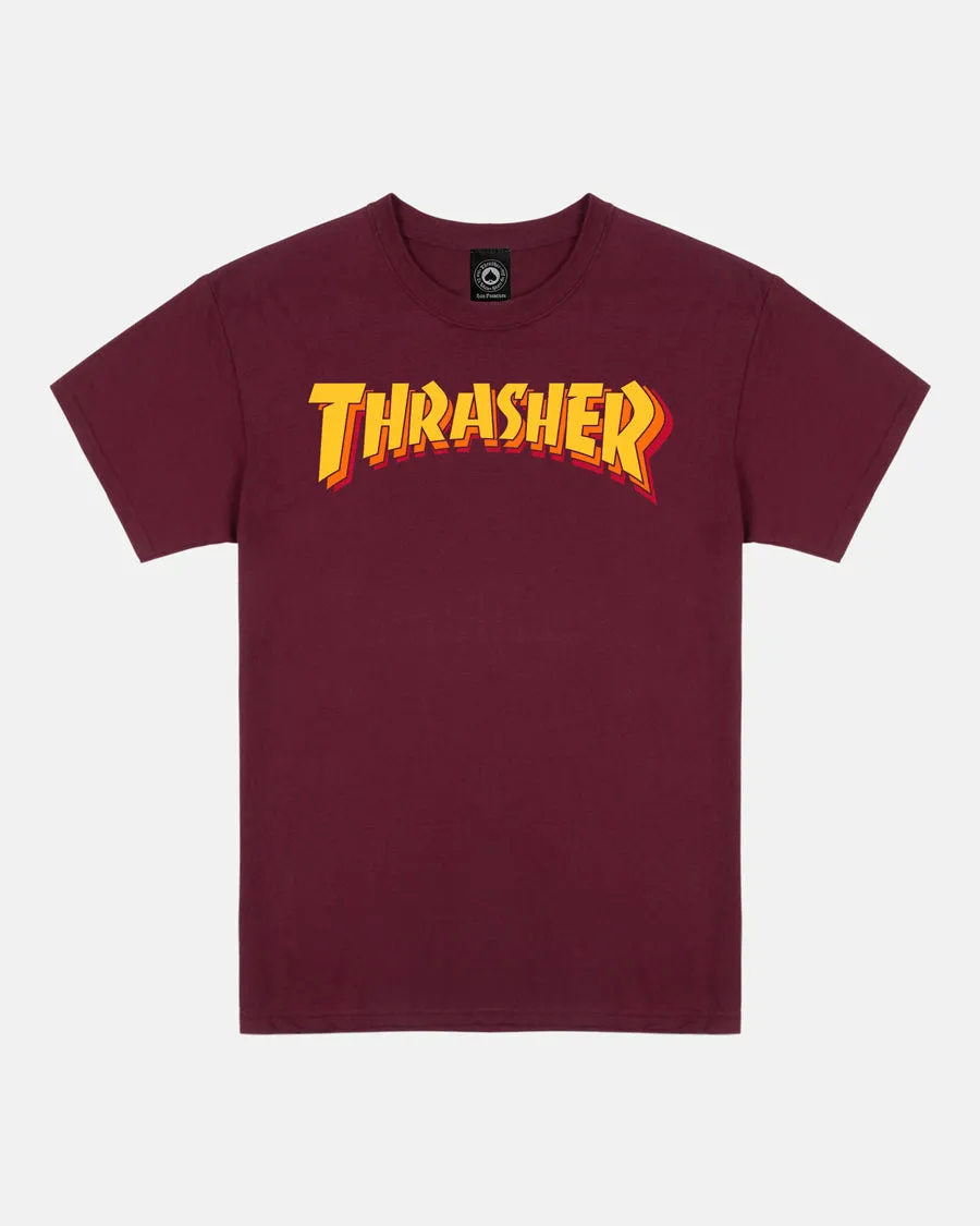 STACKED - T-SHIRT - MAROON sold by Thrasher