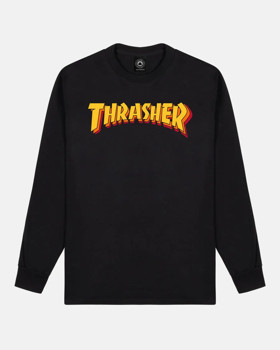 STACKED - LONG SLEEVE - BLACK sold by Thrasher
