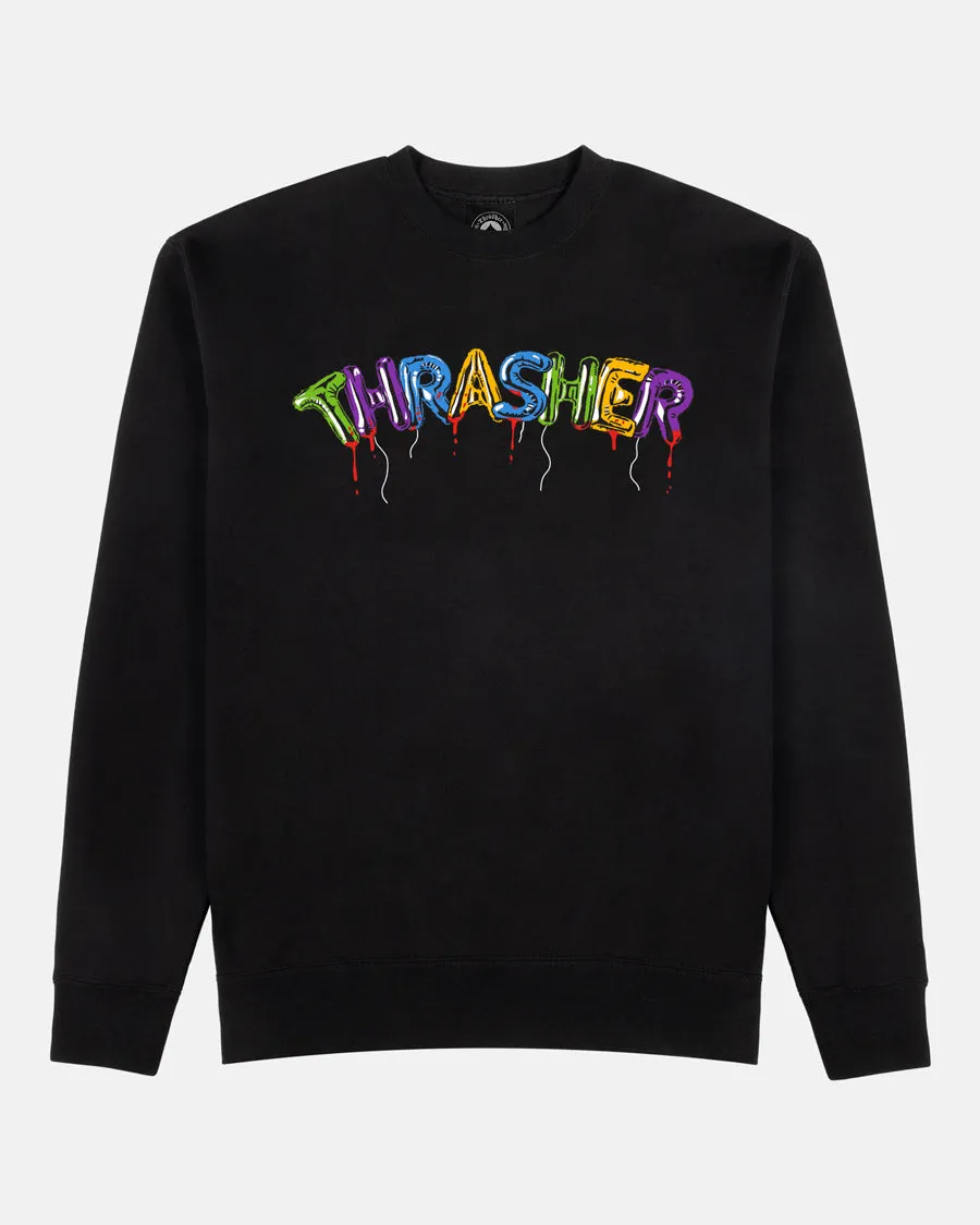 BALLOONS - CREWNECK - BLACK sold by Thrasher