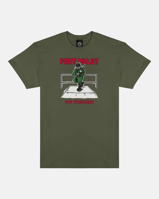 FORT MILEY BY MIKE GIGLIOTTI - T-SHIRT - ARMY GREEN sold by Thrasher
