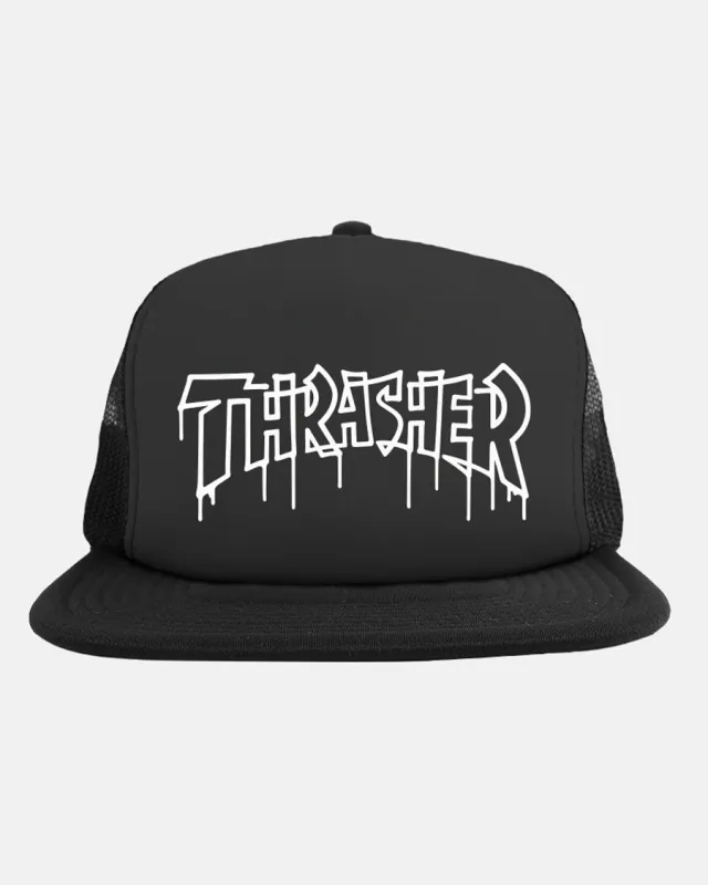 ONE-LINER - TRUCKER - BLACK/BLACK sold by Thrasher