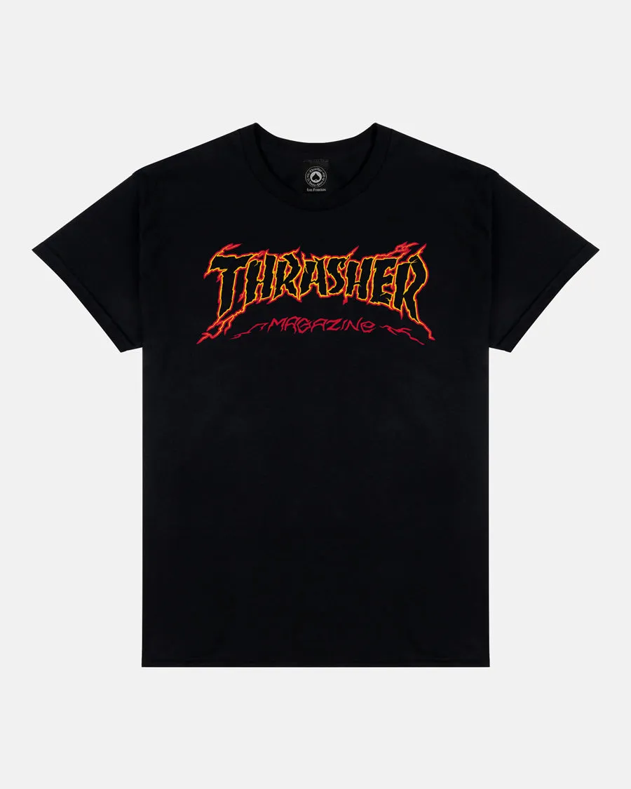 CRACKED BY EXTEENAGER - T-SHIRT - BLACK sold by Thrasher